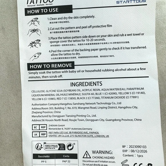 Sticker tattoo - Picture 2 of 2